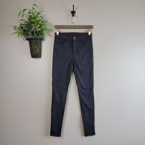 American Eagle Hi Rise Jegging Jeans Black Sateen Skinny Super Stretch AE Size 2